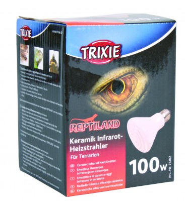 Emetteur Thermique Infrarouge en céramique Trixie 100W - ref 76102 pour terrariums.