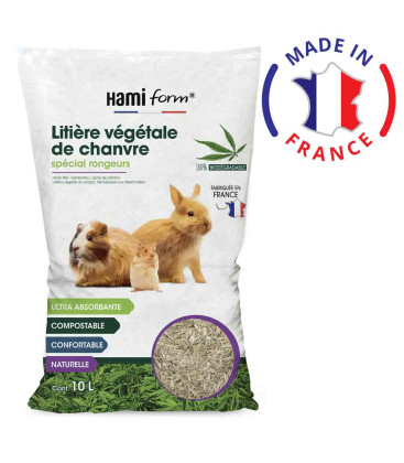 Litiére pour rongeur de chanvre 10 litres Hamiform